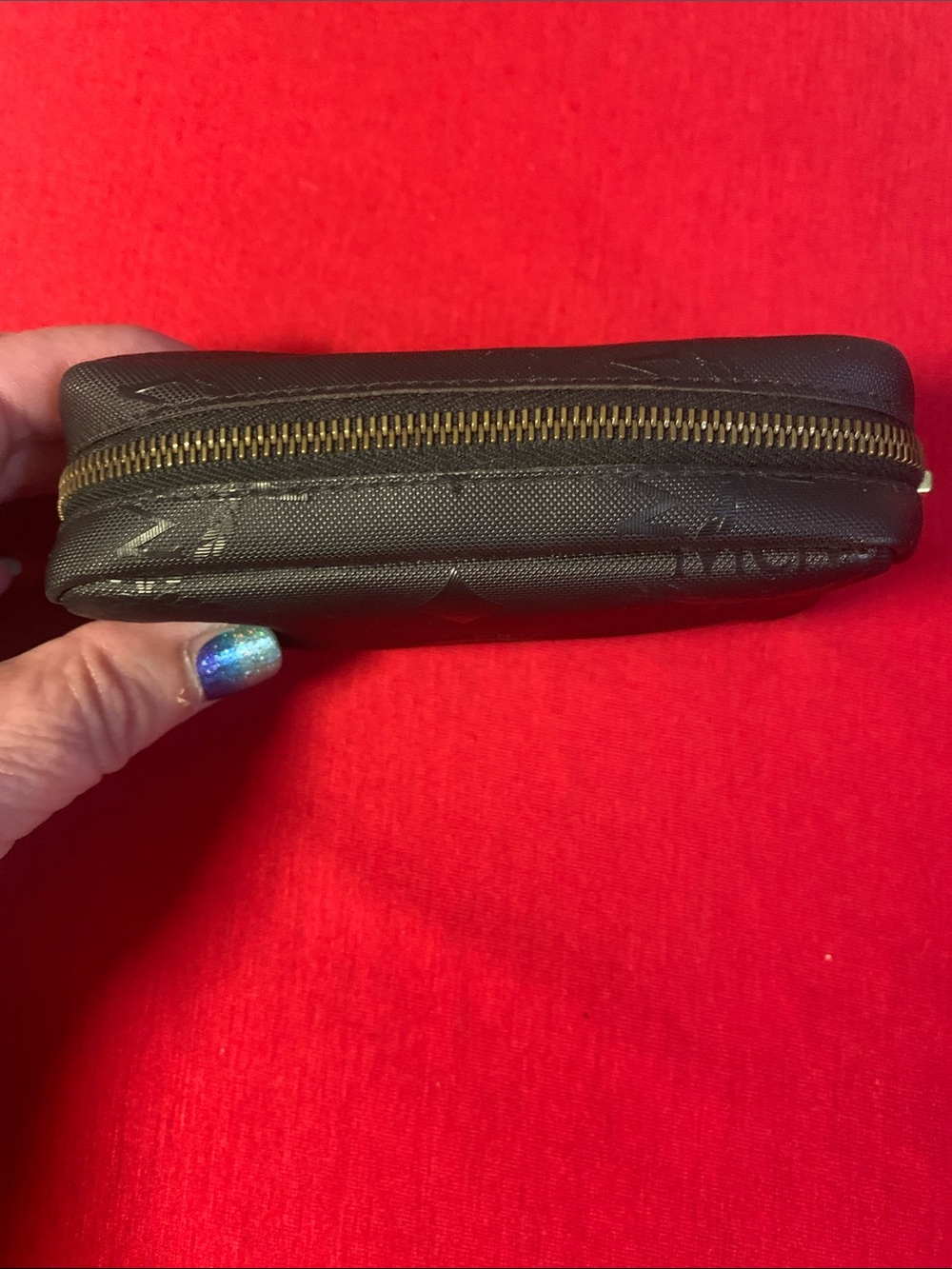 SOLD MCM Black Logo Zip Pouch - Picture 5 of 10